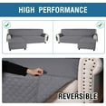 thumbnail image 2 of TOPCHANCES L Shape Sofa Cover, Reversible Chaise Lounge Slipcovers, Waterproof Sectional Couch Cover, Furniture Protector for Pets Kids (Large Size, Grey), 2 of 12