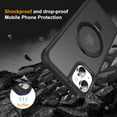 thumbnail image 2 of for iPhone 14 Plus Case with Stand [ Grade Drop Tested][Compatible with Magnet] Ring Translucent Slim Hard Back Soft Edge, Black, 2 of 7