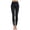 Black, variant on WIZUTIZ Gym Leggings for Women Lightweight Trendy Skinny Yoga Pants Spandex Elastic High Rise 7/8 Length Pants Solid Sweatpants for Ladies Butt Lifting Swimming Pool Black