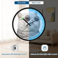 thumbnail image 5 of Indoor 12' Voice-Activated Luminous Decoration Wall Clock With LED Night Light Luxurious Cat, 5 of 8