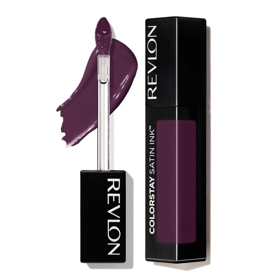 Revlon ColorStay Satin Ink Liquid Lipstick, Longwear Rich Lip Colors, Formulated with Black Currant Seed Oil, 023 Up All Night, 0.17 fl oz