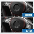 thumbnail image 3 of Unique Bargains Car Steering Wheel Button Stickers Cover Interior Switch Button Decoration Trim for Benz a Class 13-15, 3 of 6