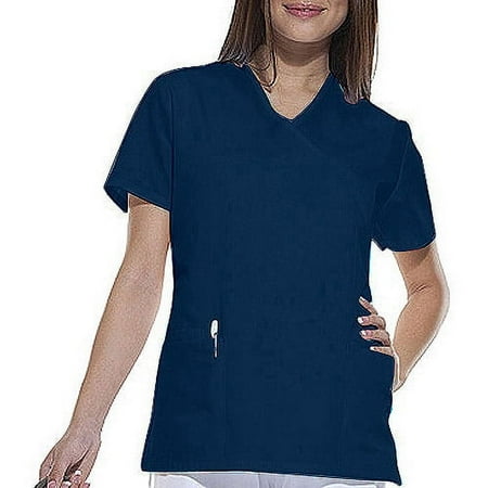 Women's Fashion Essentials Mock Wrap Scrub Top