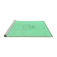 thumbnail image 2 of Ahgly Company Machine Washable Indoor Rectangle Abstract Turquoise Blue Modern Area Rugs, 5' x 8', 2 of 4