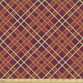 thumbnail image 2 of Ambesonne Orange Plaid Fabric by the Yard Upholstery, Contemporary Tartan, 3 Yards, Raspberry Vermilion Cream, 2 of 5