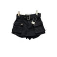 thumbnail image 4 of Women's Black Denim Cargo Shorts Fashion High Waist Ladies Streetwear Baggy Cowboy Shorts Jeans 2000s Y2k Harajuku 2000s Clothes, 4 of 7