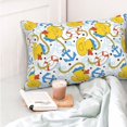 thumbnail image 4 of Goofa Ducks and Anchors Print Plush Throw Pillow Case, Soft Velvet with Hidden Zipper, Decorative Cushion Cover for Sofa, Bed, Car, and Home Décor-20"x30", 4 of 6