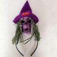 thumbnail image 2 of 2style Halloween Headbands Ghost Skull Headdress Hair Hoop Headpiece for Cosplay Party Halloween Costume,C, 2 of 5