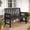 Black, variant on Gymax 2-Person All Weather HDPE Outdoor Garden Bench w/Backrest & Armrests for Lawn White