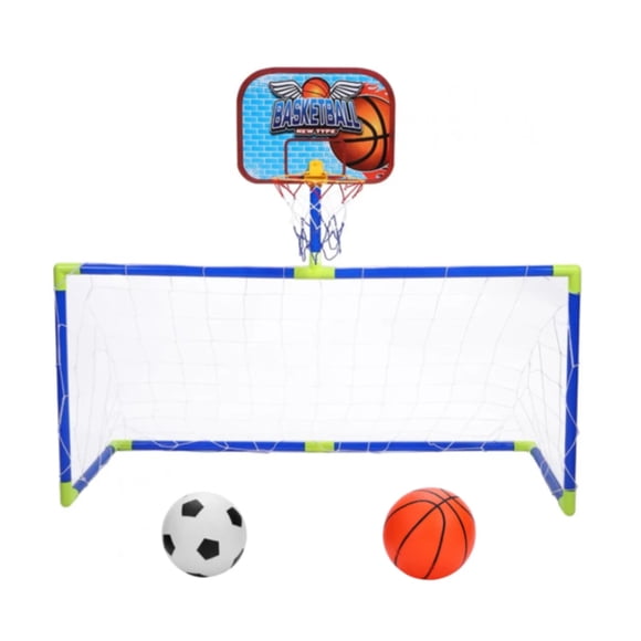 Juguete Porteria De Futbol Aro De Baloncesto Infantil 2 En 1
