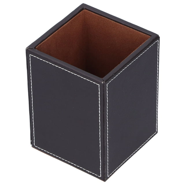 Desktop Stationery Organizer, Leather Pens Holder, Compact Cleaner For Offices Stduents Schools Homes