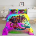 thumbnail image 3 of Mermaid Twin Comforter Set for Girls,Black Girls Bedding Set Afro Girl, 3 of 6