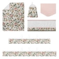 thumbnail image 2 of Sweet Jojo Designs Vintage Floral Pink Green and Yellow Crib Bedding + BreathableBaby Breathable Mesh Liner Pad, 2 of 6