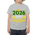 thumbnail image 5 of Happy New Year Shirt 𝓴𝓲𝓭𝓼 T-Shirt ,2026 Festive Party Tee For New Year Celebration, Casual Holiday Top For 𝓴𝓲𝓭𝓼 130cm Gray, 5 of 7