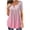 Pink, variant on Giftesty Women Summer Loose Print Round-Neck T-Shirt Short Sleeve Casual Blouse