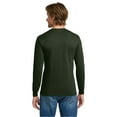 thumbnail image 3 of Gildan Heavy Cotton Men's Long Sleeve T-Shirt, Comfortable, Crewneck Classic Fit Tee, Forest, M, 3 of 5