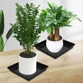 thumbnail image 2 of HEALEEP 4pcs Plastic Plant Pot Saucer Rectangle Plant Saucers Drip Tray Flower Pot Drip Trays, 2 of 8