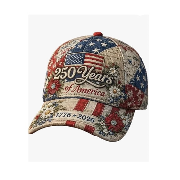 USA 250th Anniversary Patriotic Baseball Cap, 1776-2026 Commemorative Sun Hat for Outdoor Activities, Daily Wear & Independence Day