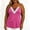 Hot Pink, variant on NominalSnug Womens Plus Size Tank Tops Adjustable Spaghetti Strap Camisoles Lace Criss Cross V Neck Tunic Tops Casual Loose Blouse