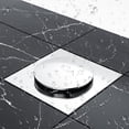 thumbnail image 3 of Colador de ducha de latón plateado de 10 cm con rejilla de inserción de azulejos, accesorio profesional antirreflujo fácil de instalar, antiolor y shamjiam drenaje del piso de la ducha, 3 of 6