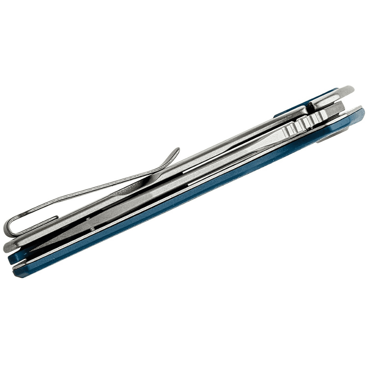 Kershaw Lucid Assisted Open Frame Lock Clip Point Blade EDC Folding Pocket Knife - Blue