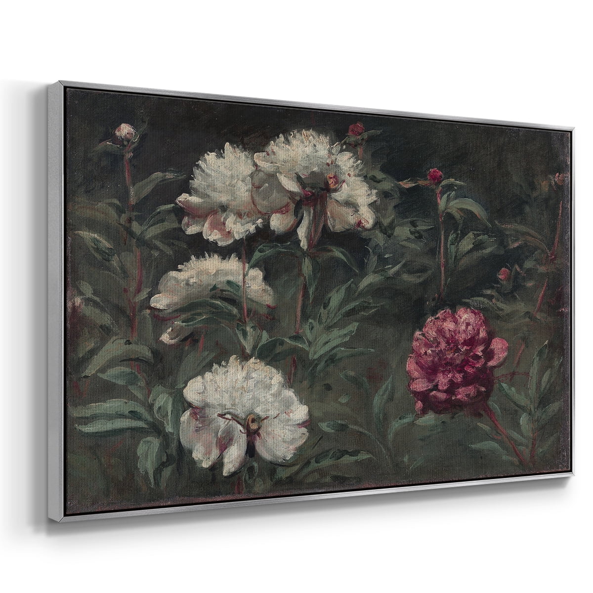 Vintage Botanical Print-LXXXVIII By Wexford Home Framed in Silver Wood Gallery Wrapped Canvas 17 in. x 25 in.