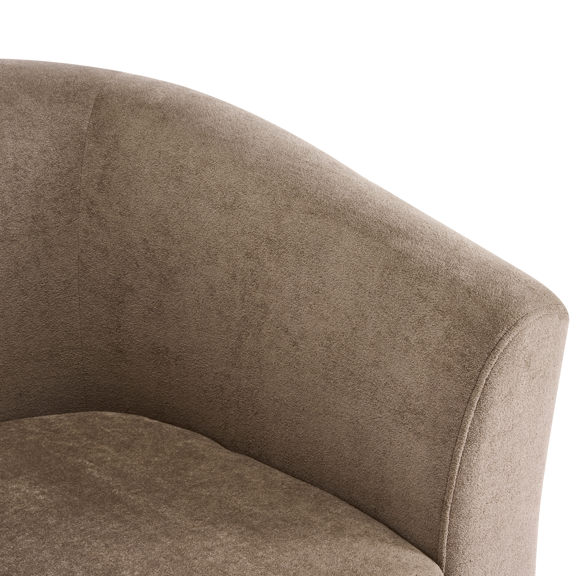 Christopher Knight Home 360° Swivel Barrel Chair with Velvet Upholstery and Wooden Base, Light Brown