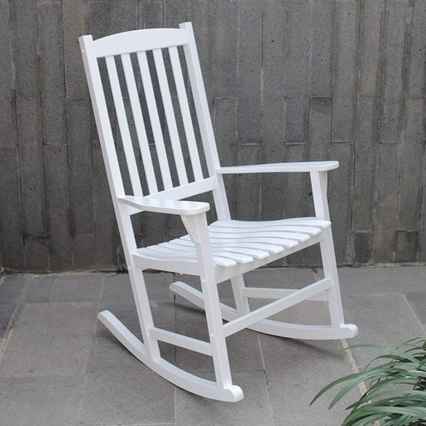 Willow Bay Outdoor Rocking Chair, White - Walmart.com - Walmart.com