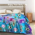 thumbnail image 6 of Soccer Girls Blanket Soft Flannel Soccer Blanket Outdoor,Soccer Blankets and Throws Soccer Stuff,Best Soccer Gifts for Boys Girl Adults Soccer Lovers 50"x60", 6 of 6