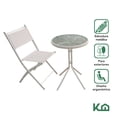 thumbnail image 2 of Juego De Comedor 2 Sillas y Mesa de Vidrio Mueble Exterior Kingshouse
 beige, 2 of 8