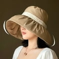 thumbnail image 4 of Casual Adjustable Breathable Wide Brim Sun Hat Sun Protection Fisherman Hats Bucket Cap BEIGE, 4 of 8