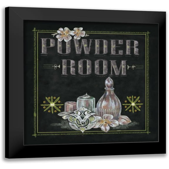 Ferry, Margaret 12x12 Black Modern Framed Museum Art Print Titled - Powder Room