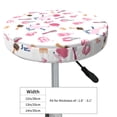 thumbnail image 2 of Cute Poodle Dog Care Items Pink Round Bar Stool Seat Covers, Elastic Round Chair Cover Stool Seat Slipcover Bar Stool Cushions Round Pad for 12-14 inch, 2 of 5