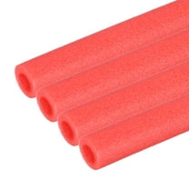 Uxcell Pipe Insulation Foam Tube, Pool Noodles Foam Tubing Covers for Swimming Pool Handle Heat Preservation Protective Red 3/8" (10mm) ID x 3.3FT x 13/16" OD