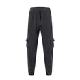 thumbnail image 4 of ZRBYWB Men's Pants Mens Casual Waist Color Sports Hat Multi Woven Pocket Foot Rope Solid Pants Street Cargo Tie Men's Pants For Men, 4 of 5