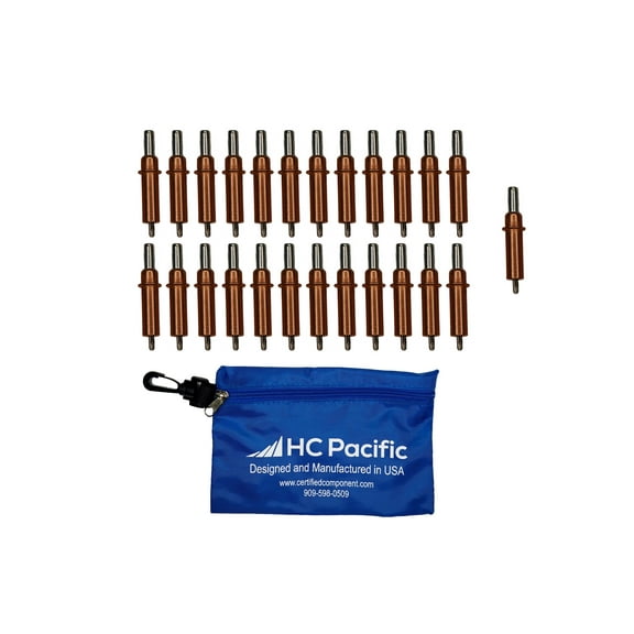 25 each C1/8 Cleco Fasteners & Pouch (Drill Size #30, Grip 0-1/4") Made in USA