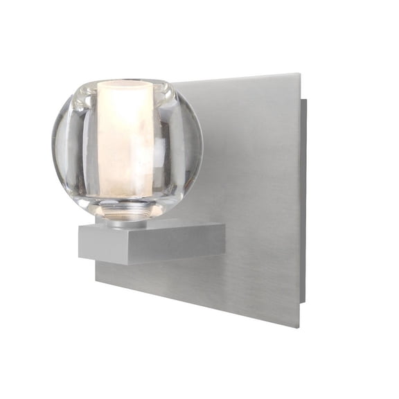 1WF-BOCACL-LED-SN-Besa Lighting-Boca 3 - One Light Bath Vanity-Satin Nickel Finish-Clear Glass Color-LED Lamping Type