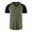 Army Green, variant on IYTR Mens T Shirts Summer Patchwork Short Sleeve T Shirts Fashion 3-button Round Neck T-shirts Classic Outdoor Athletic T-shirts White M
