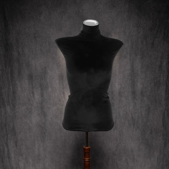 KONTONTY Black Velvet Half Mannequin Cover for Women, 1 Piece Display Form for Clothing and Accessories
