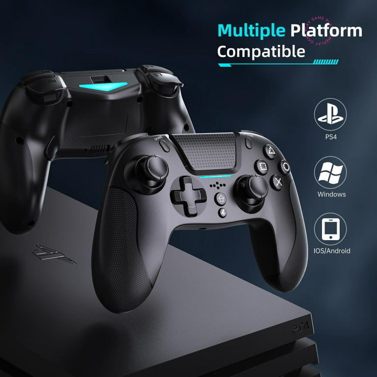 PS4 Controller, Wireless Pro Game Controller for PlayStation 4 Compatible  with PS4/PS4 Slim, Enhanced Dual Vibration/Analog Joystick/6-Axis Motion  Sensor 