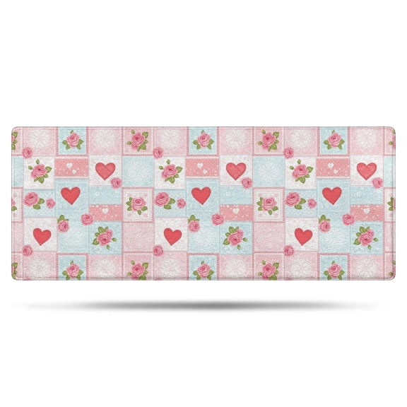 Pioneer Flower Floral Print Pattern Bathroom Rugs Mat, Non Slip Microfiber Bathroom Rug with Rubber Backing, Soft Mats for Bathroom Floor Tub Shower, 24"x60"