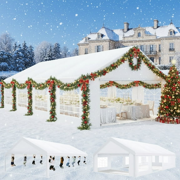 SANOPY 20x30ft Party Tent Heavy Duty, Wedding Event Canopy Tents for Parties, Carport Carpas para Fiestas with Removable Sidewalls, White