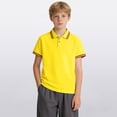 thumbnail image 2 of Zanarzt Toddler Boy Tshirt Boys Shirts School Performance Golf Clothes Active Short Sleeve Kids Summer Tops Yellow,1-2 Years, 2 of 8
