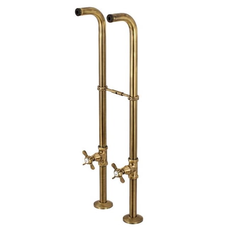 Kingston Brass Freestanding Supply Line Package Antique Brass