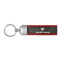thumbnail image 2 of Ford Mustang Tri-Bar Real Carbon Fiber Strap with Red Leather Stitching Edge Key Chain, 2 of 4