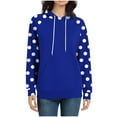 thumbnail image 4 of jtjvou Hoodie for Women Long Sleeve Polka Dots Pullover Sweatshirt Casual Oversized Tops 2025 Fashion Outfits Blue M, 4 of 6