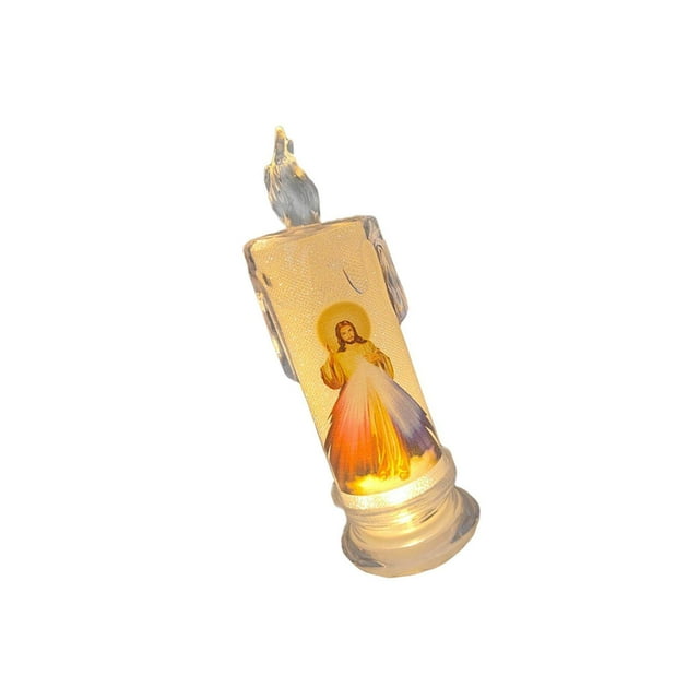 serony Lamp Decorative Prayer Candle Ornament for Desktop Church Holiday Style A