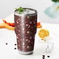 thumbnail image 3 of 30oz Red Christmas Santa Pattern Tumblers Stainless Steel Tumbler with Lid and Straw,Vacuum Insulated Double Wall Travel Tumbler Cups Mug with Cleaning Brush for Coffee,Tea, 3 of 7