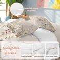 thumbnail image 3 of Vintage Botanical Duvet Cover Set, Spring Floral Summer Botanical Rustic Soft Duvet Cover Queen Size Bedding Set 4 Pieces, 1 Quiltcover and 2 Pillowcases with Zipper, 1 Bed Sheet for All Seasons, 3 of 9