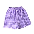 thumbnail image 6 of Jinhomg Toddle Girls Plaid Shorts Kids Gingham Boxer Shorts Elastic Waist Summer Cotton Short Pants Soft Loungewear Sleepwear 6M-7Y, 6 of 9